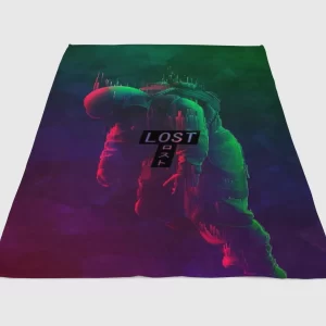 Glitch Astronaut Fleece Blanket Sherpa Blanket