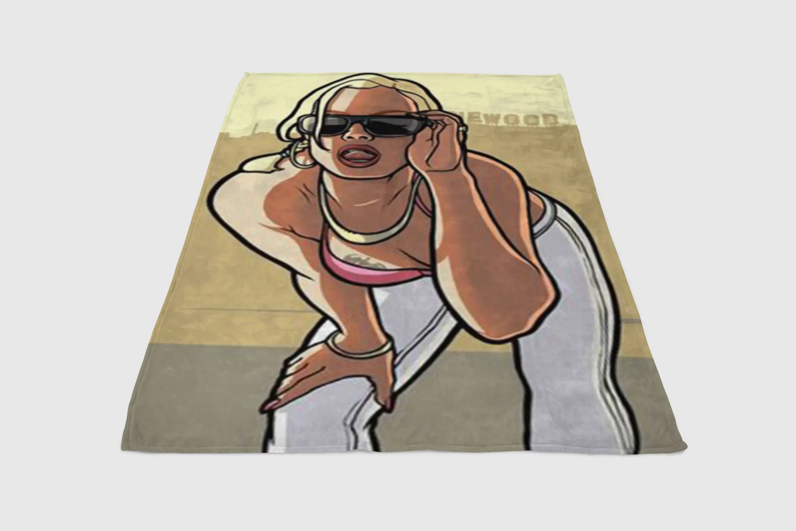 Gta-San-Andreas-Girl-Fleece-Blanket-Sherpa-Blanket Gta San Andreas Girl Fleece Blanket Sherpa Blanket