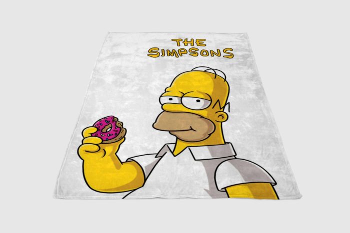 Homer The Simpsons Fleece Blanket Sherpa Blanket