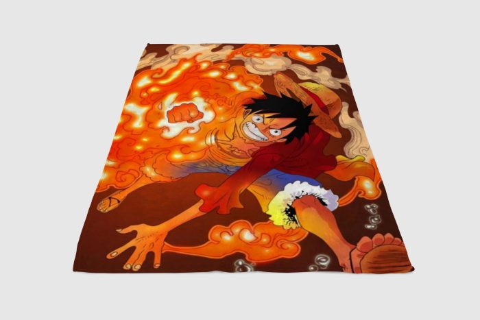 One Piece Gomu Gomu No Red Hawk Fleece Blanket Sherpa Blanket