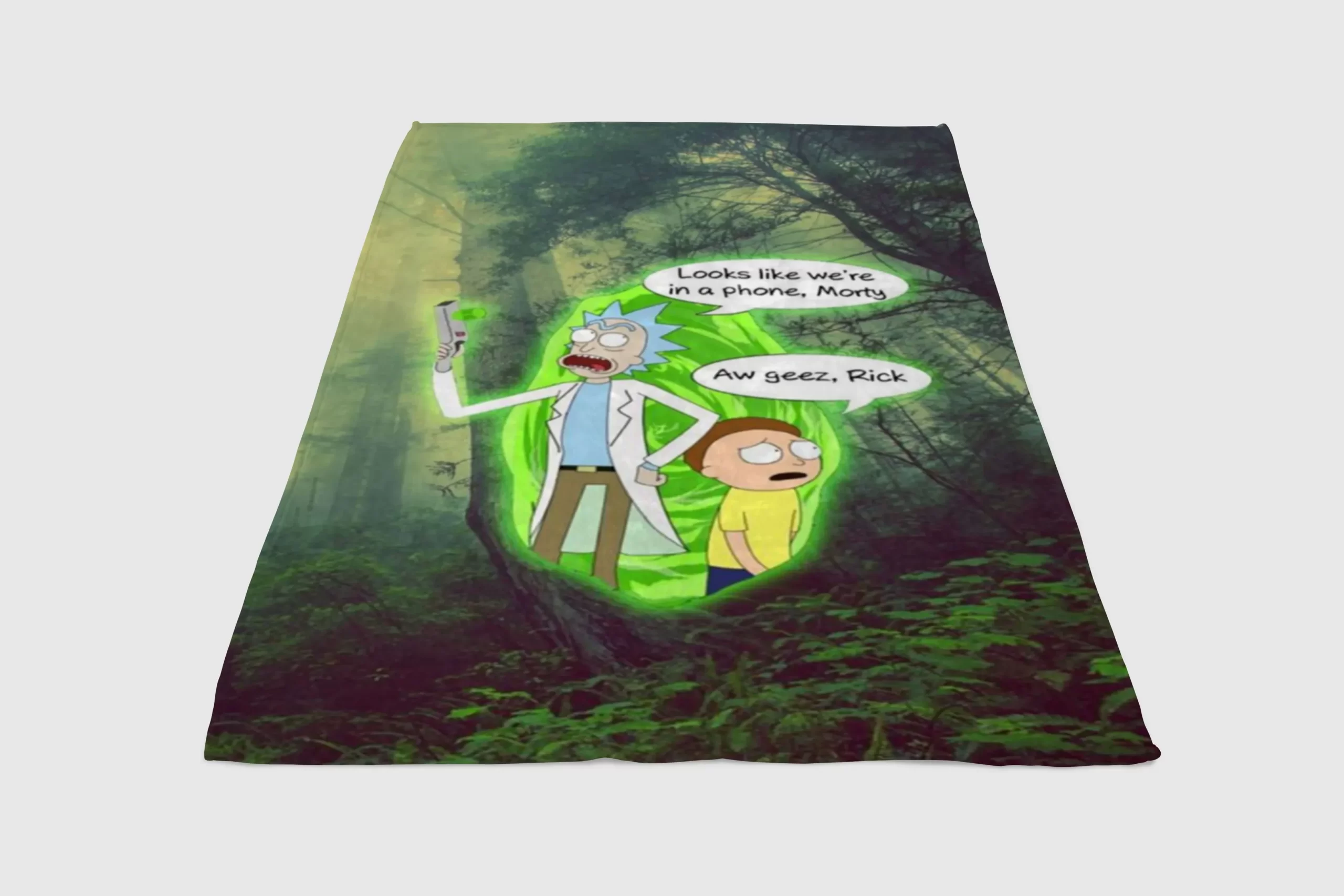 Rick-And-Morty-Wallpaper-2-Fleece-Blanket-Sherpa-Blanket Rick And Morty Wallpaper 2 Fleece Blanket Sherpa Blanket
