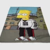Simpson Background Fleece Blanket Sherpa Blanket