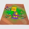 Simpson Weed Wallpaper Fleece Blanket Sherpa Blanket