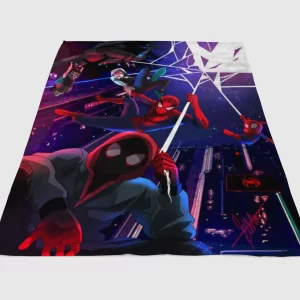 Spiderman Into The Spider Verse Fleece Blanket Sherpa Blanket