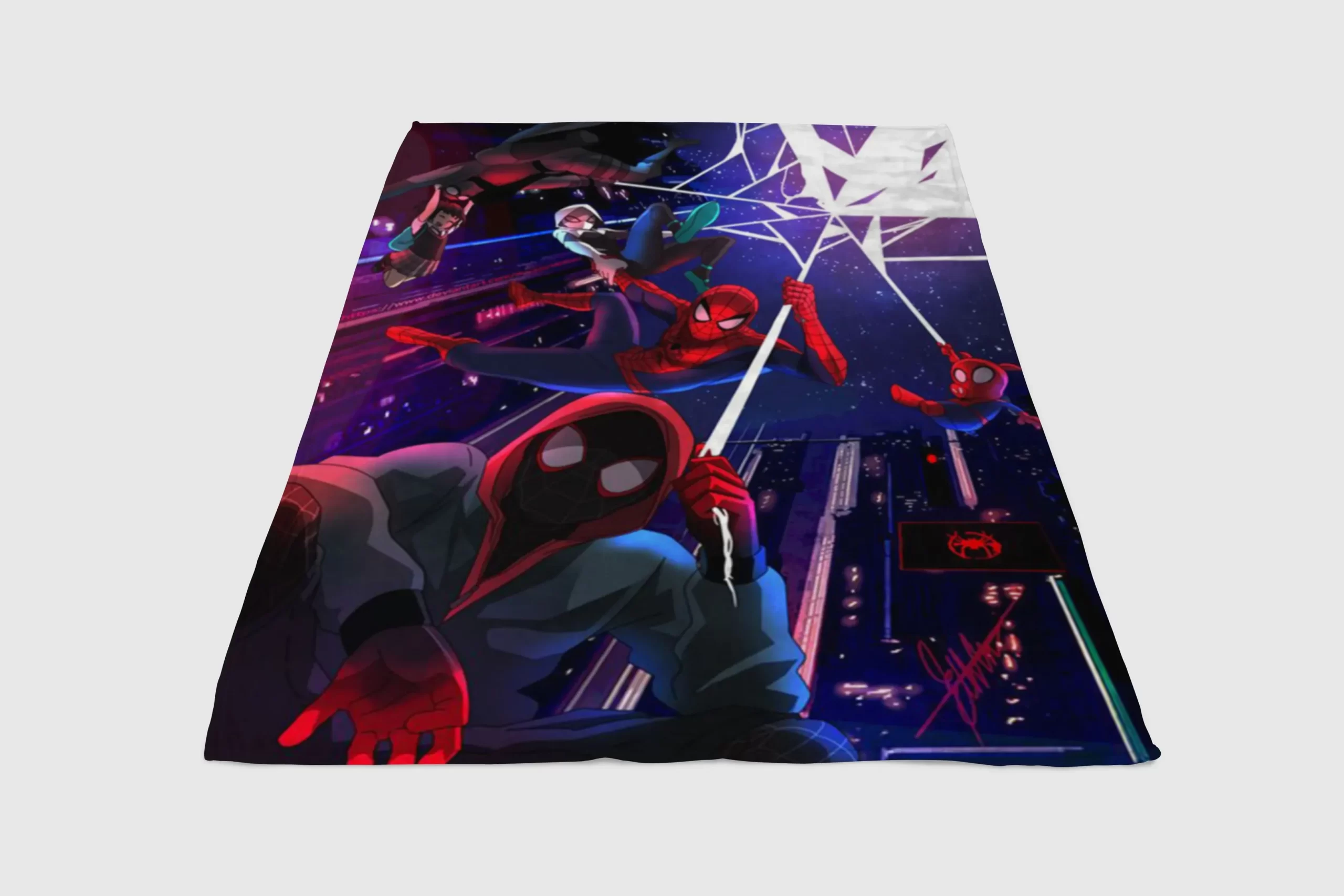 Spiderman-Into-The-Spider-Verse-Fleece-Blanket-Sherpa-Blanket Spiderman Into The Spider Verse Fleece Blanket Sherpa Blanket