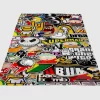 Sticker Bomb Wallpaper Fleece Blanket Sherpa Blanket