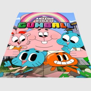 The Amazing World Of Gumball Happy Fleece Blanket Sherpa Blanket