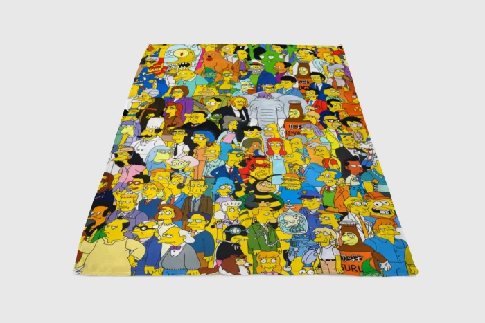 The Simpsons Character Fleece Blanket Sherpa Blanket