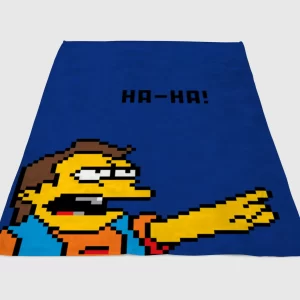 The Simpsons Pixels Fleece Blanket Sherpa Blanket