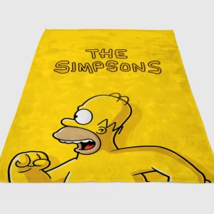 The Simpsons Running Fleece Blanket Sherpa Blanket