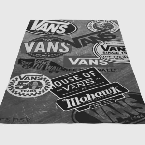 Vans Of The Wall Logo Fleece Blanket Sherpa Blanket