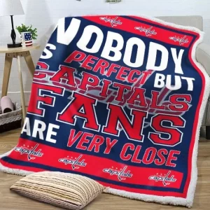 Washington Capitals Sherpa Fleece Fleece Blanket Sherpa Blanket