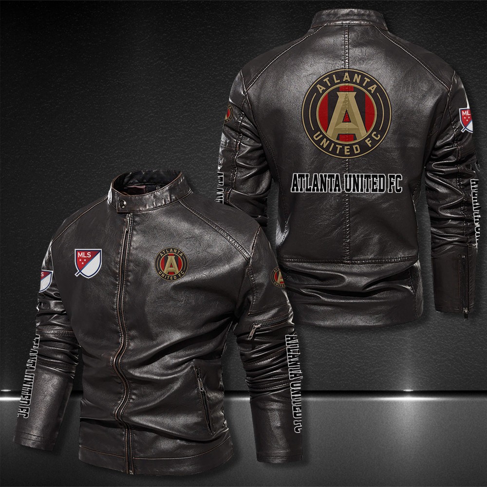 Atlanta-United-Fc-Motor-Collar-Leather-Jacket-For-Biker-Racer Atlanta United Fc Motor Collar Leather Jacket For Biker Racer
