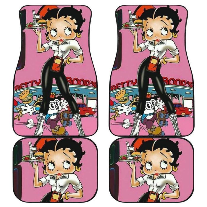 Betty Boop Car Floor Mats - Betty Boop Bartender Cartoon Car Floor Mats