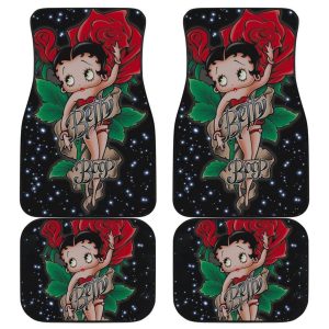 Betty Boop Car Floor Mats - Betty Boop Car Floor Mats Rose Galaxy Cartoon Fan Gift