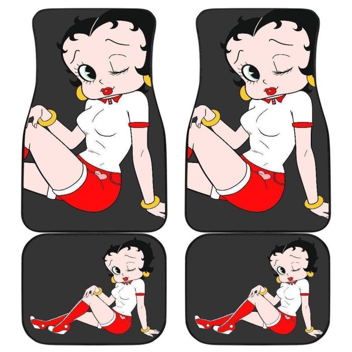 Betty Boop Car Floor Mats - Betty Boop Sexy Black theme Car Floor Mats