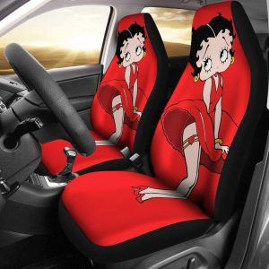 Betty Boop Car Seat Covers - Car Accessories - Betty Boop Charming In Red Marilyn Monroe Cartoon Seat Covers