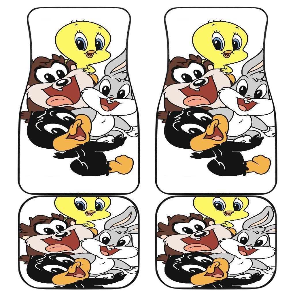 Cuties-Baby-Animal-Looney-Tunes-in-white-theme-Car-Floor-Mats-191018 Cuties Baby Animal Looney Tunes in white theme Car Floor Mats 191018