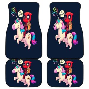 Deadpool Unicorn Chibi Funny Car Floor Mats