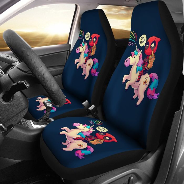 Deadpool Unicorn Chipi Car Seat Covers - Car Accessories Amazing Gift