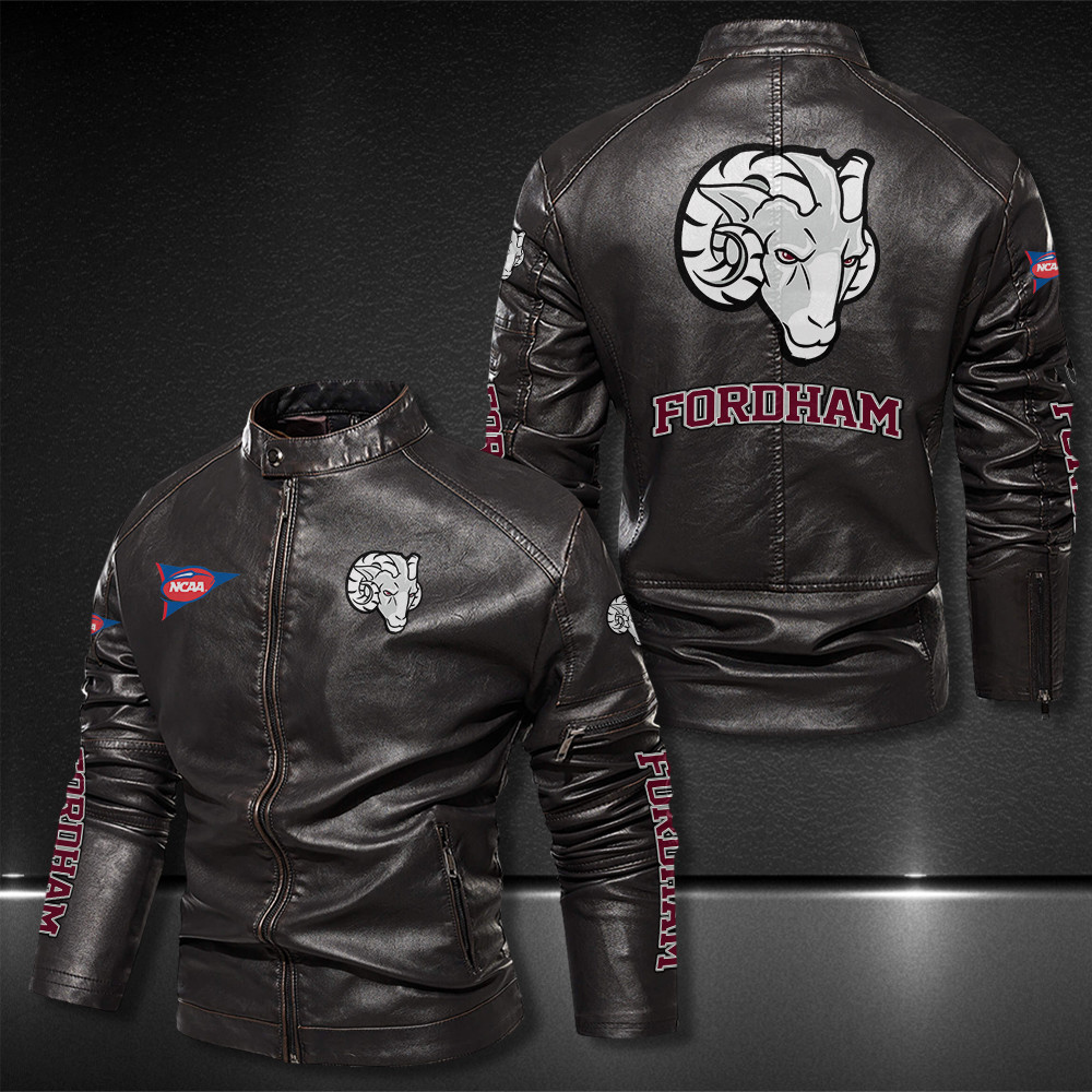 Fordham-Rams-Motor-Collar-Leather-Jacket-For-Biker-Racer Fordham Rams Motor Collar Leather Jacket For Biker Racer