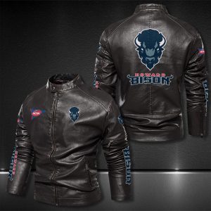 Howard Bison Motor Collar Leather Jacket For Biker Racer