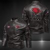 Incarnate Word Cardinals Motor Collar Leather Jacket For Biker Racer