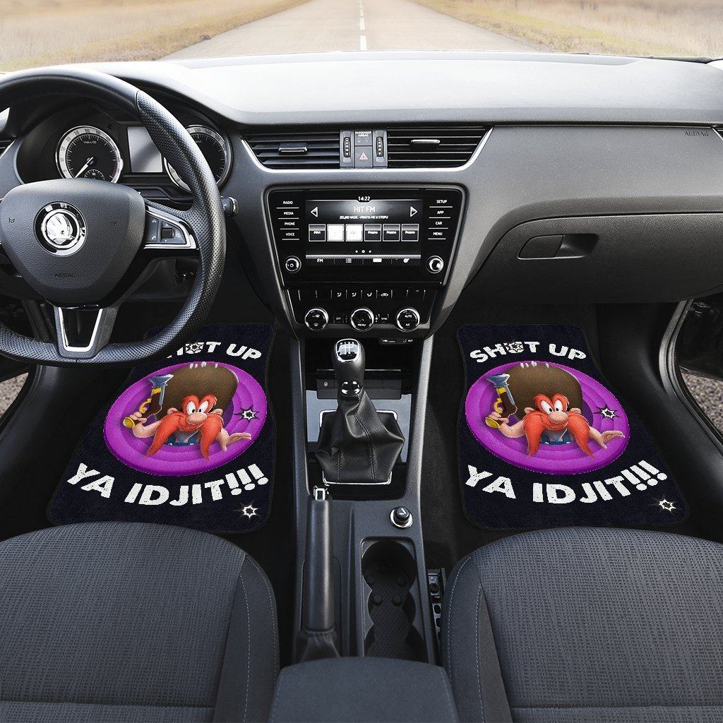 Looney-Tunes-Car-Floor-Mats-World-Of-Mayhem-Yosemite-Shut-Up-Now-Bullet-Sign-1