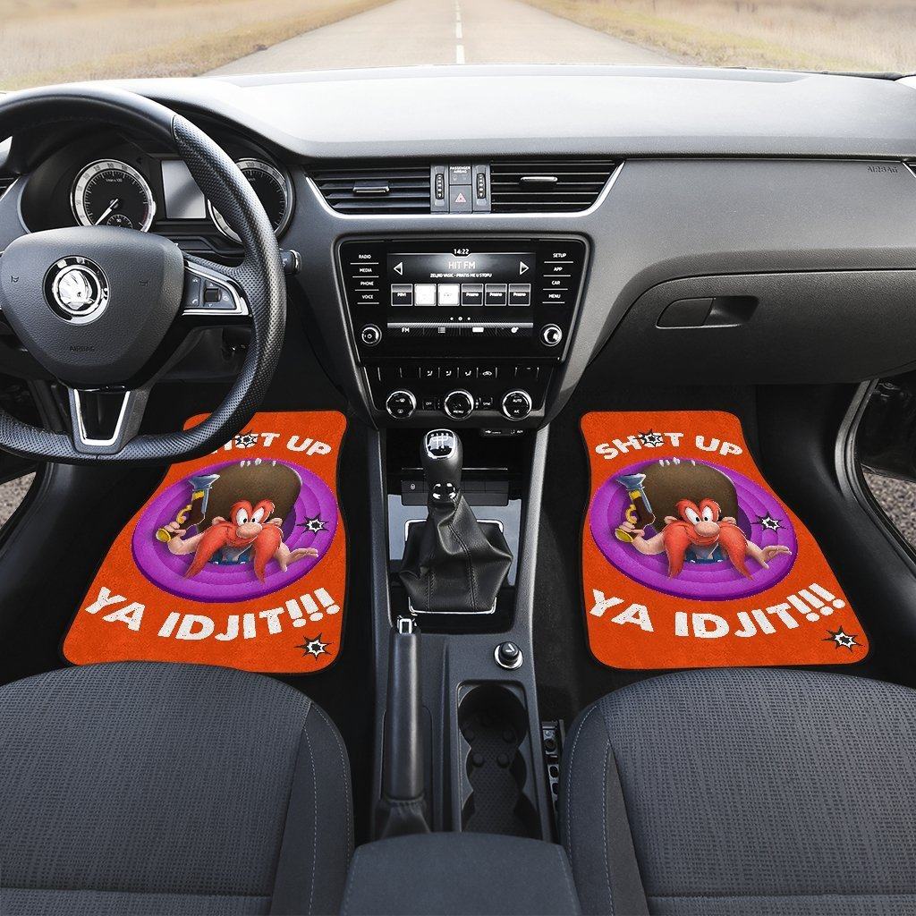 Looney-Tunes-Car-Floor-Mats-World-Of-Mayhem-Yosemite-Shut-Up-Now-Bullet-Sign-1