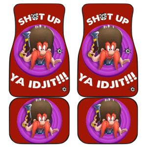 Looney Tunes Car Floor Mats World Of Mayhem Yosemite Shut Up Now Bullet Sign