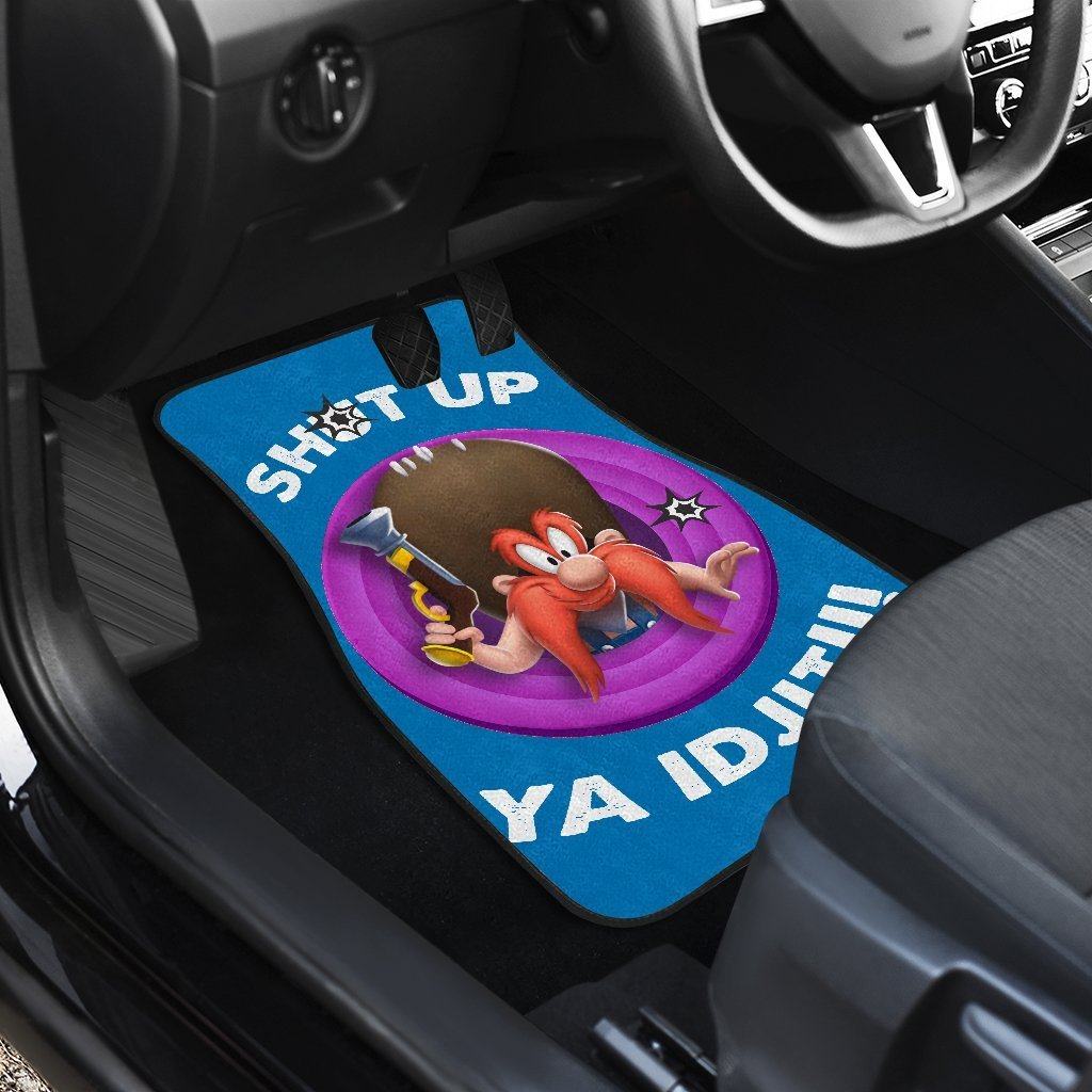 Looney-Tunes-Car-Floor-Mats-World-Of-Mayhem-Yosemite-Shut-Up-Now-Bullet-Sign-2