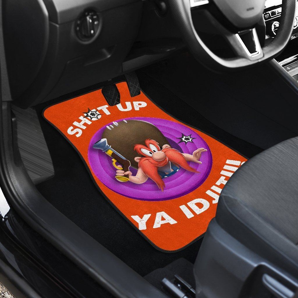 Looney-Tunes-Car-Floor-Mats-World-Of-Mayhem-Yosemite-Shut-Up-Now-Bullet-Sign-2
