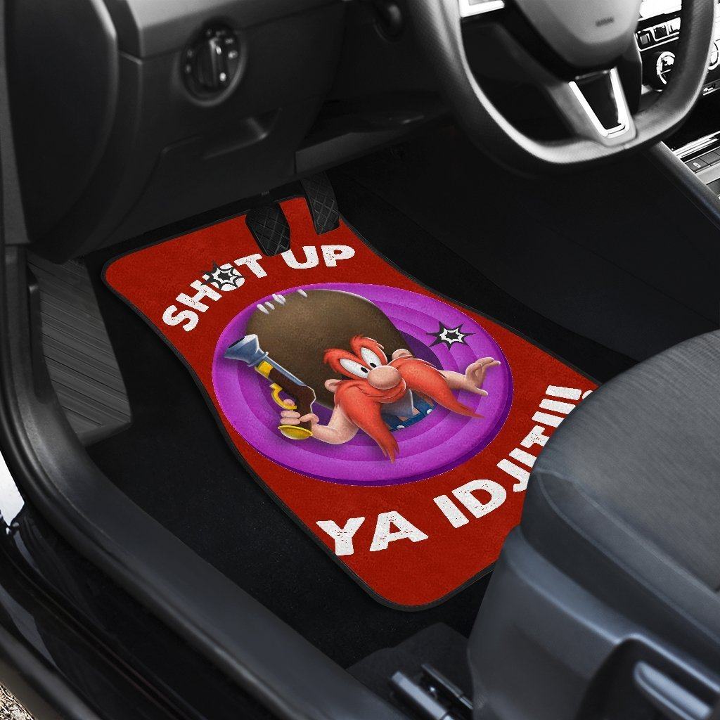 Looney-Tunes-Car-Floor-Mats-World-Of-Mayhem-Yosemite-Shut-Up-Now-Bullet-Sign-2