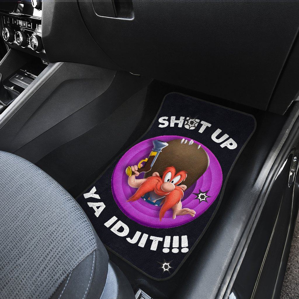 Looney-Tunes-Car-Floor-Mats-World-Of-Mayhem-Yosemite-Shut-Up-Now-Bullet-Sign-3