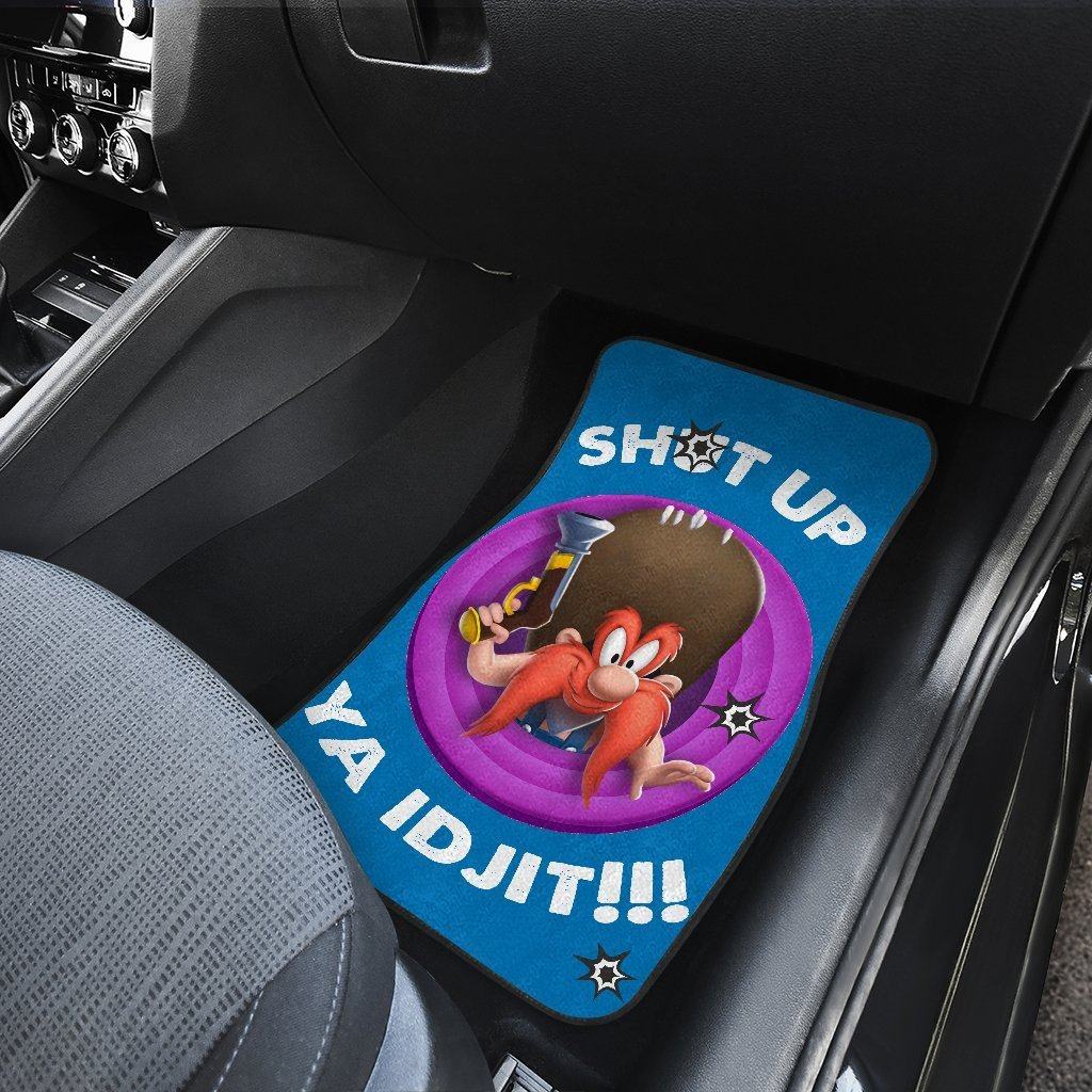 Looney-Tunes-Car-Floor-Mats-World-Of-Mayhem-Yosemite-Shut-Up-Now-Bullet-Sign-3