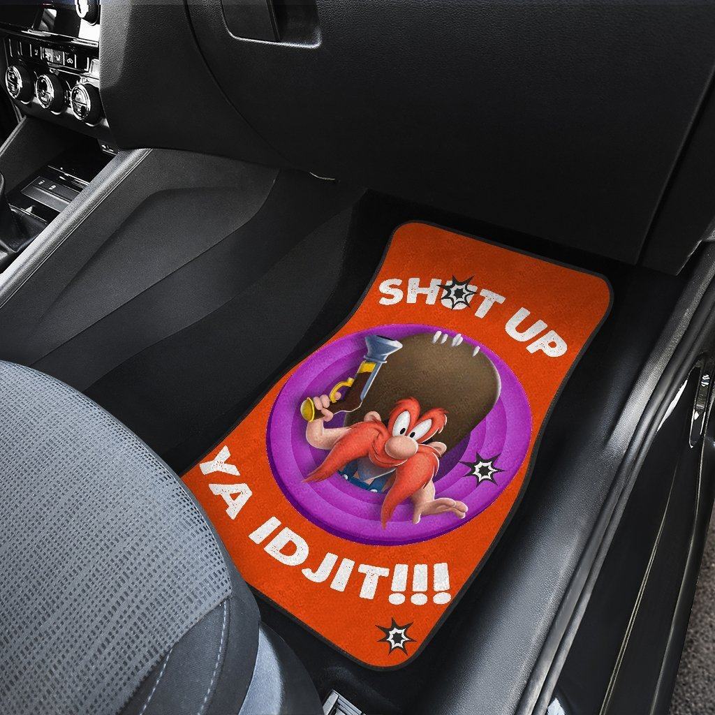 Looney-Tunes-Car-Floor-Mats-World-Of-Mayhem-Yosemite-Shut-Up-Now-Bullet-Sign-3
