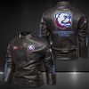 Louisiana Tech Bulldogs Motor Collar Leather Jacket For Biker Racer