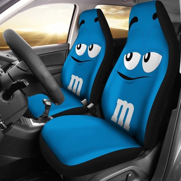 M&M Blue Chocolate Car Seat Covers - Car Accessories