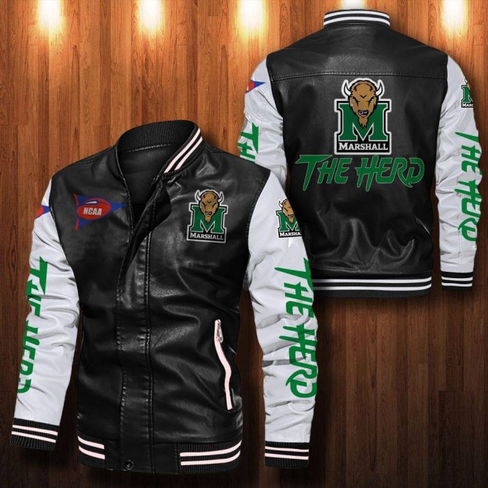 Marshall Thundering Herd Leather Bomber Jacket