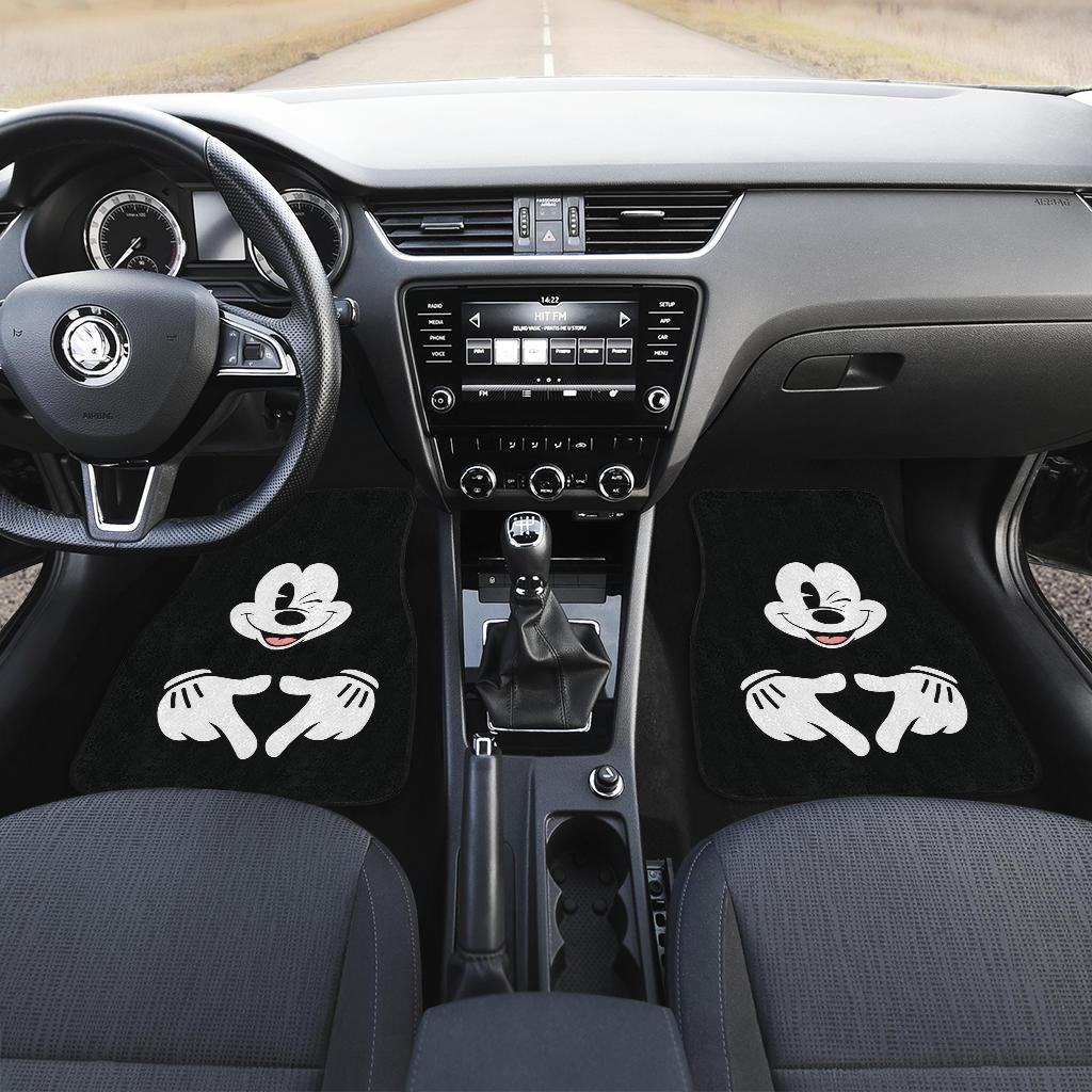 Mice-Love-Hand-Sign-Black-White-Mickey-Mouse-Car-Floor-Mats-MKCFM03-1