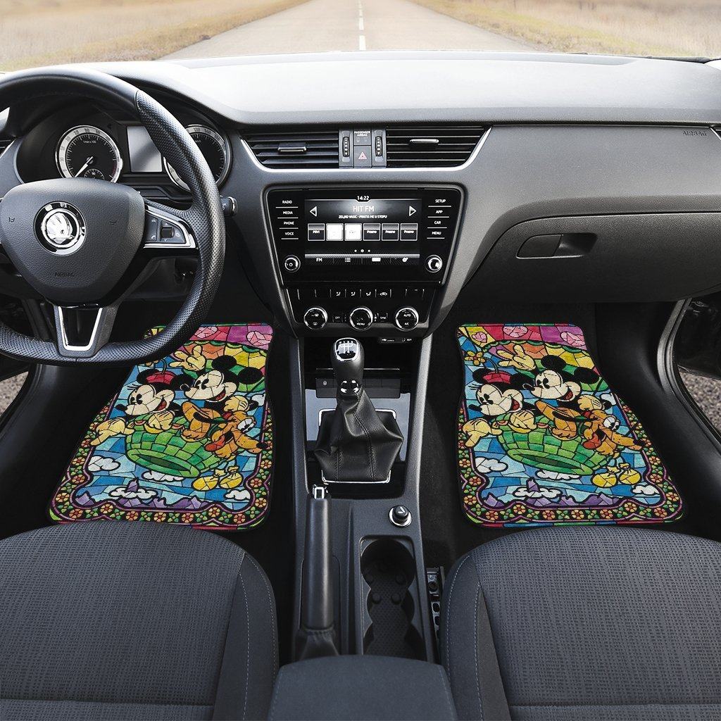 Mickey-Minnie-Mosaic-Art-Car-Floor-Mats-Cartoon-MKCFM06-1
