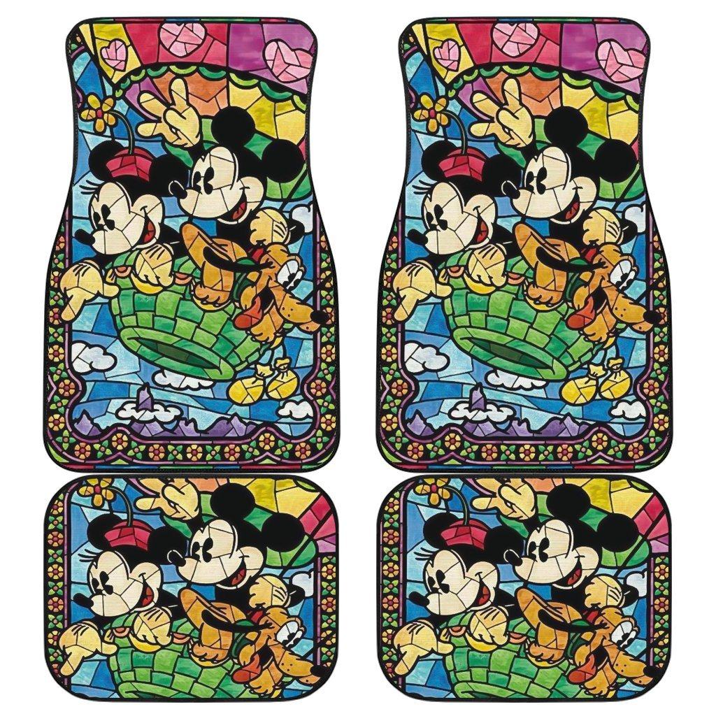 Mickey-Minnie-Mosaic-Art-Car-Floor-Mats-Cartoon-MKCFM06 Mickey & Minnie Mosaic Art Car Floor Mats Cartoon MKCFM06