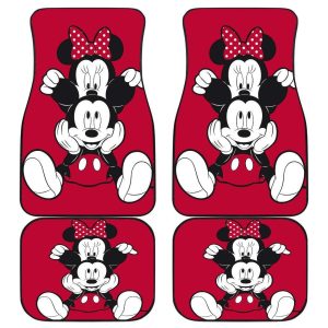 Mickey and Minnie Black Car Floor Mats Disney Cartoon MKCFM02