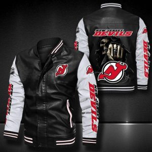 New Jersey Devils Leather Bomber Jacket