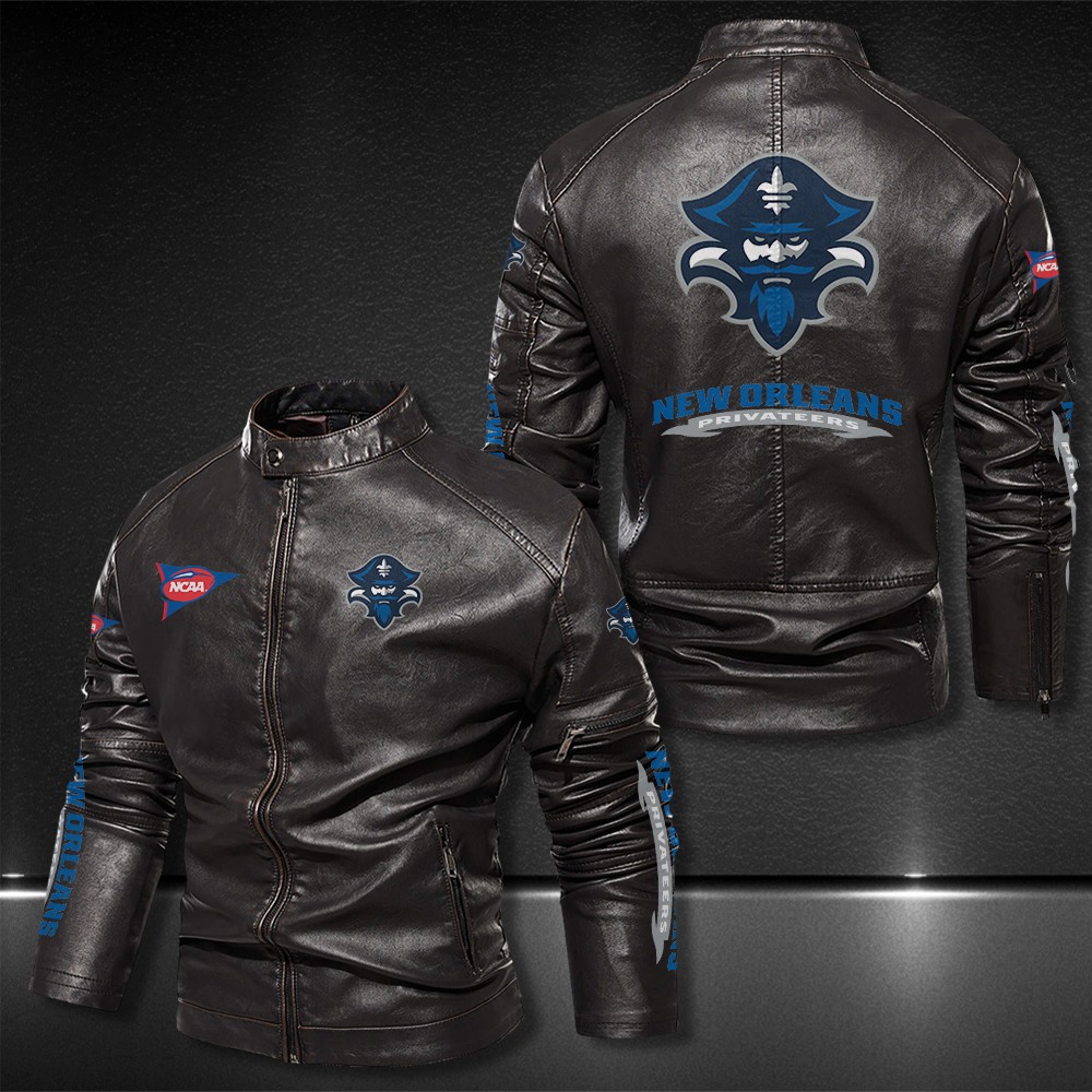 New-Orleans-Privateers-Motor-Collar-Leather-Jacket-For-Biker-Racer New Orleans Privateers Motor Collar Leather Jacket For Biker Racer