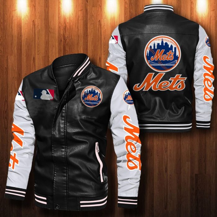 New York Mets Leather Bomber Jacket