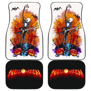 Nightmare Before Christmas Car Floor Mats - Jack Skellington Play Guitar Car Mats NBCFM13