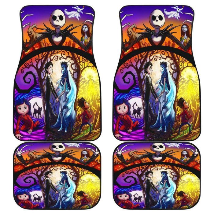 Nightmare Before Christmas Car Floor Mats - Nightmare Before Christmas Wedding Cartoon Car Floor Mats NBCFM19