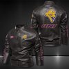 Northern Iowa Panthers Motor Collar Leather Jacket For Biker Racer