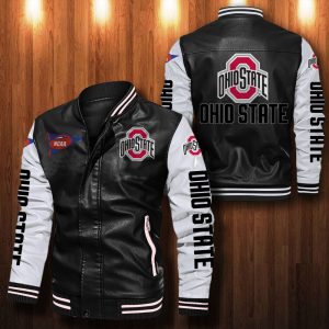 Ohio State Buckeyes Leather Bomber Jacket